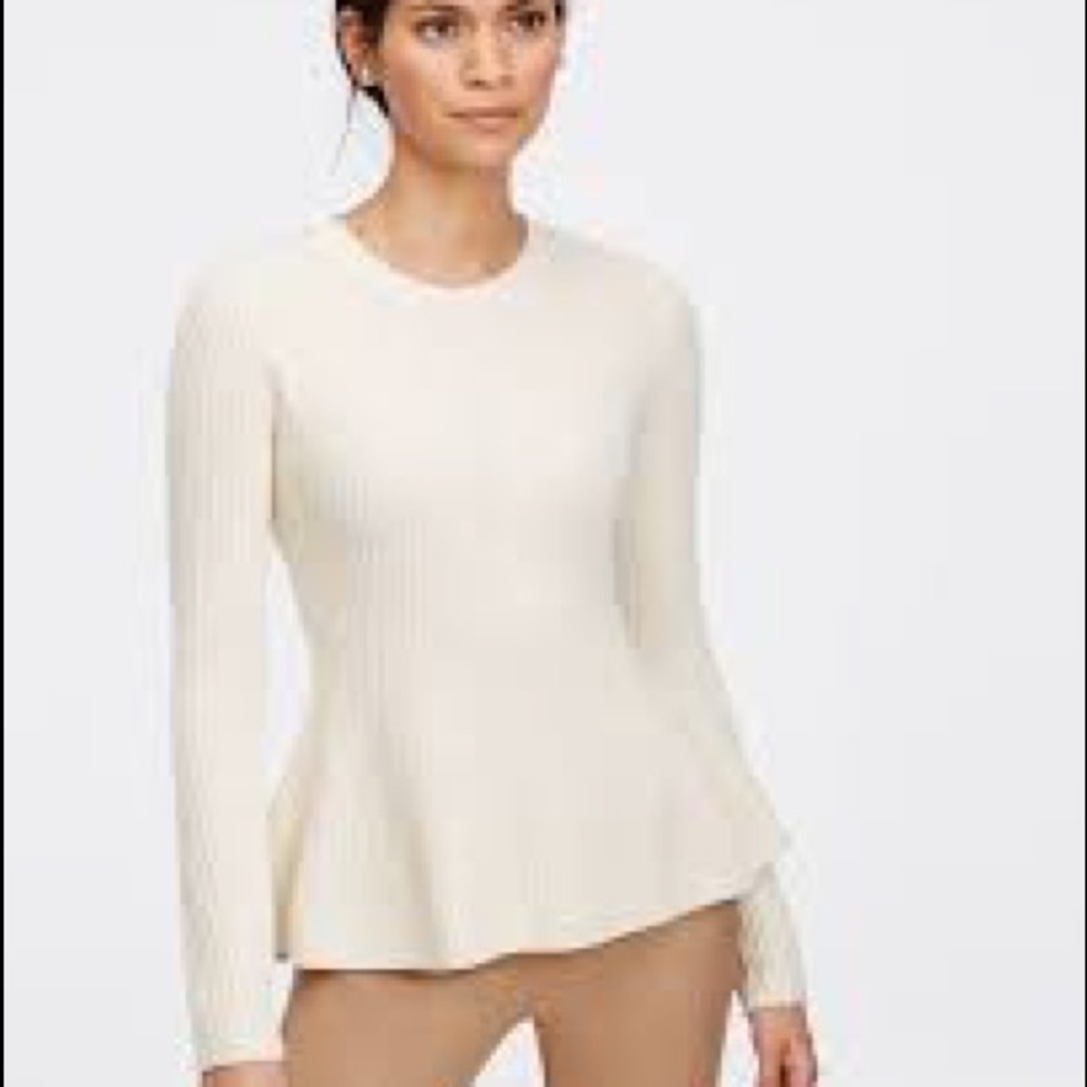 Ann Taylor winter white cream wool sweater